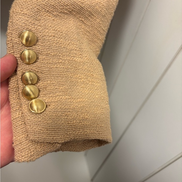 House of Harlow Tweed Cropped Neutral Jacket - Picture 11 of 13